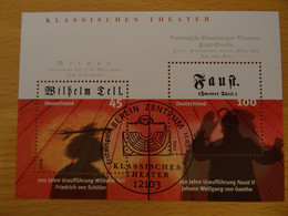 2391, 2392 - Block 65 Postfrisch (**) - Klassisches Theater: Tell, Faust - Ersttag - FDC - Bloques