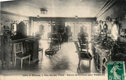 Paris * 9ème * Salons De Coiffure Pour Messieurs JULES Et ETIENNE * 1 Rue Scribe * Intérieur Du Salon - Arrondissement: 09