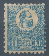 * 1871 Kőnyomat 10kr VIII. Tip. Használatlan Tejkék (?) / Világoskék (?) Ritkán Látható Darab, Szép állapotban (540.000  - Otros & Sin Clasificación