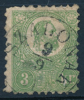 O 1871 Kőnyomat 3kr "SZALÓNAK" (140.000) (foghibák, Papírelvékonyodás /short Perfs, Thin Paper) - Otros & Sin Clasificación