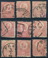 O 1871 Kőnyomat 5kr 9 Db Vegyes Minőségű Bélyeg (63.000) / 9 Mixed Quality Stamps - Otros & Sin Clasificación