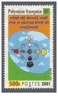 Polynésie Française French Polynesia 2001 Joint Issue "Dialogue Among The Civilizations" Civilisations Dialog - Emissions Communes