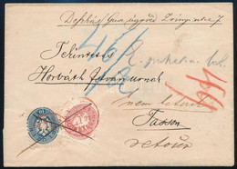 1864 3. Zónás Ajánlott Levél 5kr + 2 X 10kr Bérmentesítéssel Tassra, Majd Visszaküldve "Nem Létezik" Felirattal Pestre / - Other & Unclassified