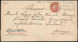 1865 Levél 5kr Bérmentesítéssel "igen Sürgős" Jelzéssel "TORNA" - Other & Unclassified