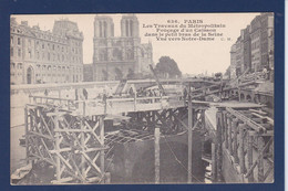 CPA Paris 75 Construction Du Métro Métropolitain Non Circulé - Pariser Métro, Bahnhöfe