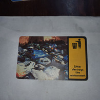 Nambia-litter Destroys The Environment-(nae-100205052)-(n$ 10)-(9a)-tirage-?-used Card+1card Prepiad Free - Namibia