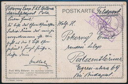 1918 Tábori Posta Képeslap Haditengerészeti Cenzúrabélyegzéssel, "S.M.S. BELLONA" + "K.U.K. MARINEFELDPOSTAMT / POLA" - Other & Unclassified