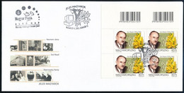 2003 Jeles Magyarok II. 40Ft ívsarki, Vonalkódos Négyestömb FDC-n - Otros & Sin Clasificación