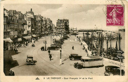 Le Tréport * Le Quai François 1er Et Le Port * Automobile Voiture Ancienne * Bus Autobus - Le Treport