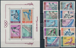 ** 1965 Olimpia Sor + Blokk, Olympics Set + Block Mi 31-40 A + Mi 2 A - Andere & Zonder Classificatie