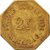 Monnaie, Algeria, Société Coopérative, Altairac, El Harrach, 2 Francs, Rare - Monétaires / De Nécessité