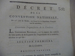 Révolution Décret  Convention Nationale 21 Nivose An 2 Organisation De La Cavalerie Désolidarisé - Gesetze & Erlasse