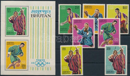 ** 1964 Nyári Olimpia Sor + Blokk, Summer Olympics Set + Block Mi 31-37 A + Mi 1 B - Other & Unclassified