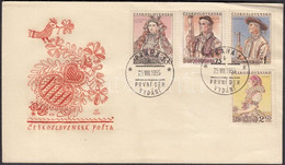 1955 Népviselet (I.) Sor Mi 921-924 FDC-n - Otros & Sin Clasificación