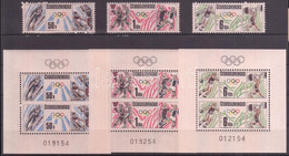 ** 1988 Olimpiai Játékok Sor Mi 2941-2943 + Blokksor Mi 74-76 - Sonstige & Ohne Zuordnung