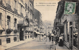 14-TROUVILLE-SUR-MER- LA RUE DE PARIS , HÔTEL DE PARIS - Trouville