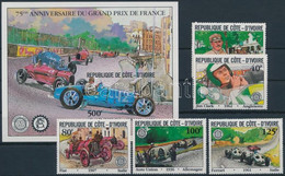 ** 1981 Grand Prix Sor + Vágott Blokk, Grand Prix Set + Imperforated Block Mi 706-710 + Mi 20 - Altri & Non Classificati