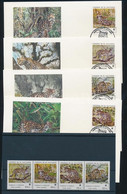 ** 1988 WWF: Macskák Négyescsík Mi 1734-1737 + 4 FDC - Altri & Non Classificati