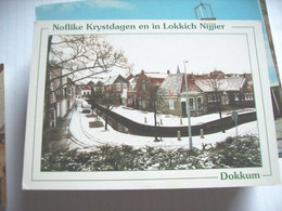 Delcampe - Nederland Holland Pays Bas Dokkum Stad In De Winter - Dokkum