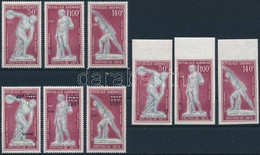 ** 1972 Nyári Olimpia: München Fogazott és ívszéli Vágott Sor Mi 470-472 + Felülnyomott Sor Mi 489-491 - Other & Unclassified