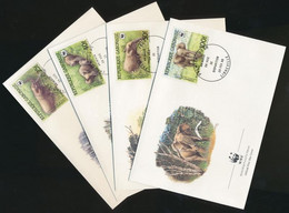 ** 1988 WWF: Elefánt Sor Mi 1009-1012 + 4 FDC - Other & Unclassified