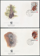 1989 WWF Orangután Sor Mi 1291-1294 4 Db FDC-n - Otros & Sin Clasificación