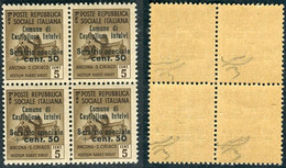 1945 Emissioni Locali 50/5c Castiglione D'Intelvi Mnh Sassone 1 € 500.00 Firmati - Emissions Locales/autonomes