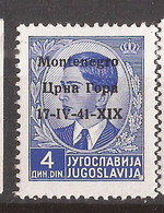 2021-03 -01 ITCGOK   1941 ITALIA MONTENEGRO OCCUPAZZIONE EXCELLENT QUALITY FOR THE COLLECTION  MNH - Montenegro