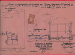 258874 / Bulgaria 1943 - 20 (1940) Leva Revenue Fiscaux , Plan For Plumbing A House In Sofia , Bulgarie Bulgarien - Other Plans