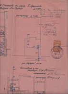 258875 / Bulgaria 1942 - 20 (1940) Leva Revenue Fiscaux , Plan For Plumbing A House In Sofia , Bulgarie Bulgarien - Autres Plans