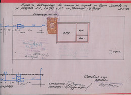 258887 / Bulgaria 1941 - 20 (1940) Leva Revenue Fiscaux , Plan For Plumbing A House In Sofia , Bulgarie Bulgarien - Autres Plans