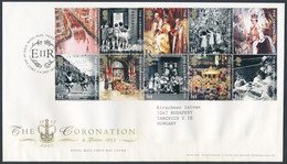 2003 Erzsébet Királynővé Koronázásának 50. évfordulója Tizestömb Mi 2121-2130 FDC-n - Andere & Zonder Classificatie