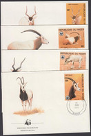 1985 WWF Mendeszantilop Sor Mi 941-944 4 FDC - Other & Unclassified