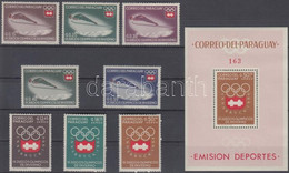 ** 1963 Téli Olimpia, Innsbruck Sor Mi 1249-1256 + Blokk Mi 48 - Autres & Non Classés