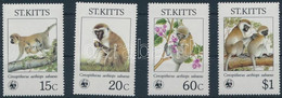 ** 1986 WWF Majmok Sor, WWF Monkies Set Mi 184-187 - Otros & Sin Clasificación