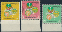 ** 1974 100 éves Az UPU ívszéli Sor Mi 554-556 - Andere & Zonder Classificatie