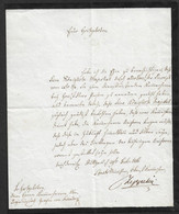 1816 Signed Letter From FERDINAND LUDWIG VON ZEPPELIN 1772-1829 (Grandfather Of Ferdinand Graf V. Zeppelin) VERY RARE - Andere & Zonder Classificatie