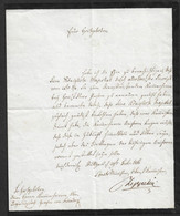 1816 Signed Letter From FERDINAND LUDWIG VON ZEPPELIN 1772-1829 (Grandfather Of Ferdinand Graf V. Zeppelin) VERY RARE - Autres & Non Classés