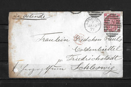 1871 Grossbritanien → PD Brief London Nach Koldenbüttel Schleswig - Cartas & Documentos