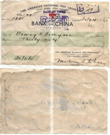 INDIA 1944 Tricolor Cheque Check The American RED X CROSS INDIA COMMAND BANK OF CHINA Calcutta RESTORED - Unclassified