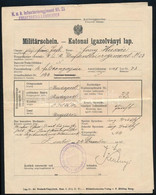 1910 Katonai Igazolványi Lap/Militärschein, K.u.K. Infanterieregiment N. 23.Ersatzbatallinskader, Bélyegzésekkel, Hajtás - Altri & Non Classificati