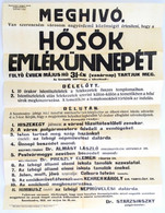 1931 Szentendre Hősök Emlékünnepe Műsoros Plakát 50x70 Cm Hajtva - Altri & Non Classificati