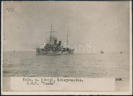 Cca 1917 Az S.M.S. Zenta. / Battleship S.M.S. St, Zenta On Test Cruise 18x13 Cm - Altri & Non Classificati