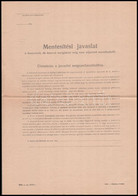 1870-1945 6 Db Katonai Irat (mentesítési Javaslat, Hadikölcsön, Stb.) - Altri & Non Classificati