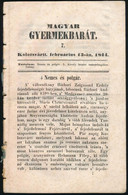 1844 Kolozsvár, Magyar Gyermekbarát, 7. Sz. 1844. Feb. 13., Szerk.: Szilágyi Ferenc, 97-112 P. - Unclassified