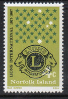 Norfolk Island 1967 Single Stamp To Celebrate 50th Anniversary Of Lions International. - Ile Norfolk