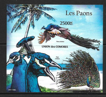 UNION DES COMORES 2011 PAONS  YVERT N°B298 NON DENTELE    NEUF MNH** - Paons