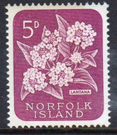 Norfolk Island 1953 Single 5d Stamp From The Definitive Set. - Ile Norfolk