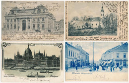 * 4 Db RÉGI Magyar Város Képeslap Vegyes Minőségben / 4 Pre-1905 Hungarian Town-view Postcards In Mixed Quality - Sin Clasificación