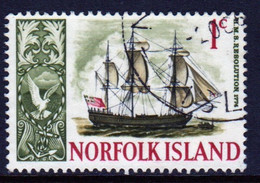 Norfolk Island 1967 Single 1c Stamp From The Definitive Stamps Showing Ships. - Ile Norfolk